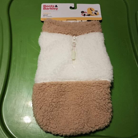 NEW Faux Shearling Neutral Dog Vest - Boots & Barkley™ Small Up to 20 Pounds - Picture 7 of 10
